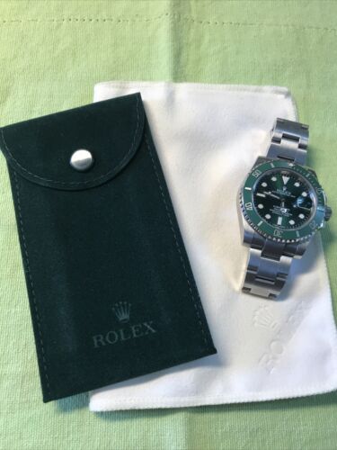 Genuine New Rolex Service Velvet Travel Pocket Pouch W/ First Edition Cloth Set