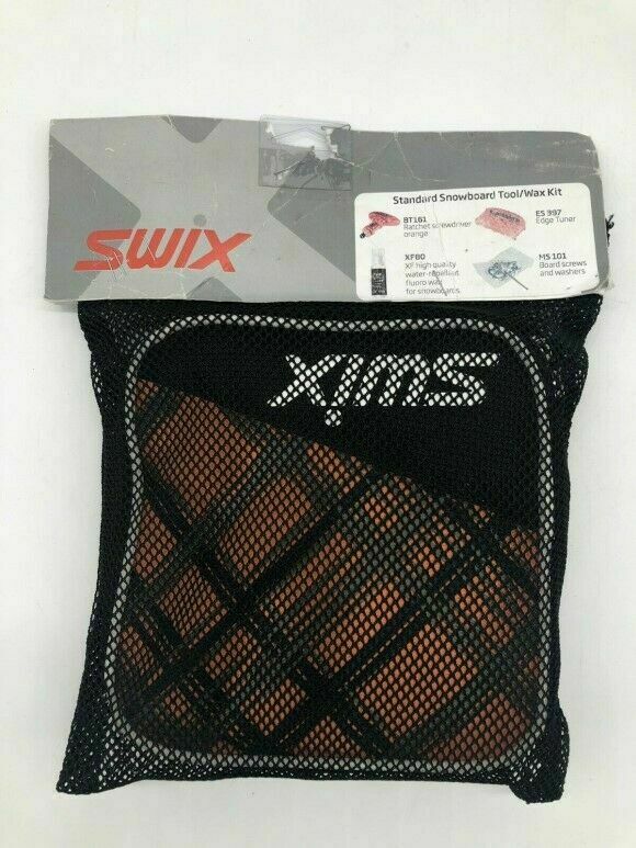 Swix Standard Snowboard Tool & Wax Kit, Grey/orange *distressed Bag*