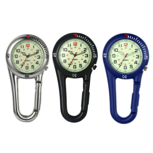 Clip On Carabiner Luminous Fob Digital Sports Watches For Doctors Nurses Hikers