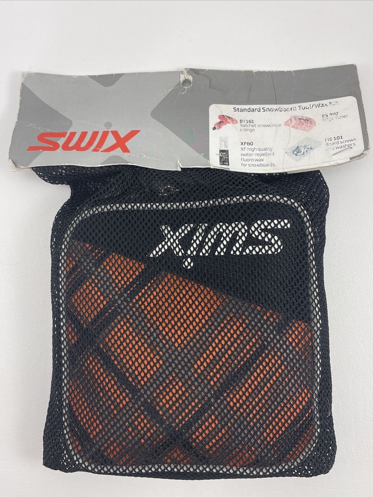 New Swix Standard Snowboard Tool & Wax Kit Black/orange